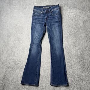 American Eagle Teen Girls Size 2 Boot Cut Dark Wash Denim Jeans